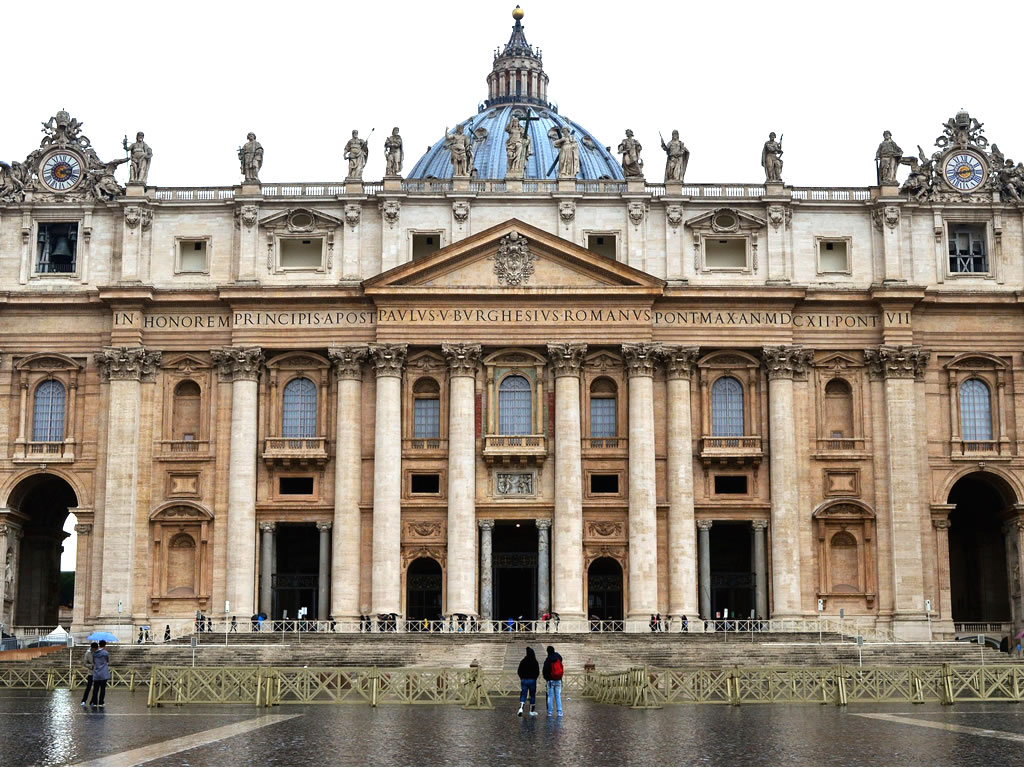 St. Peter’s Square and the dome of St. Peter’s Basilica